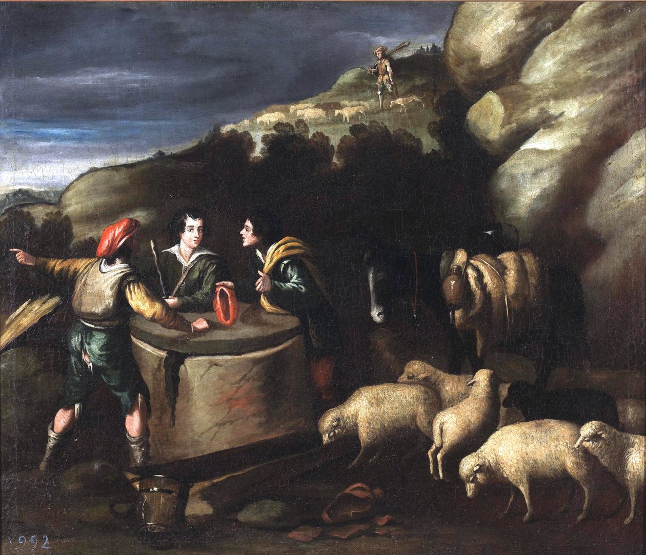 Spanish: Jacob en el pozo de Pedro Orrente