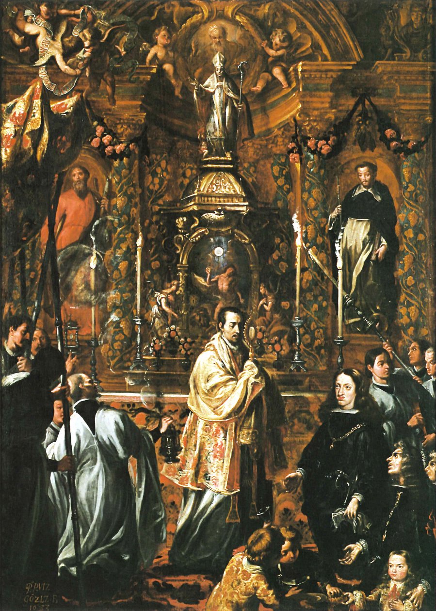 Carlos II ante la Sagrada Forma - Pedro Ruiz González de Pedro Ruíz Gonzalez