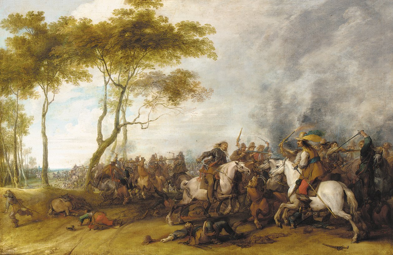 Una escaramuza de caballería de Peeter Snayers