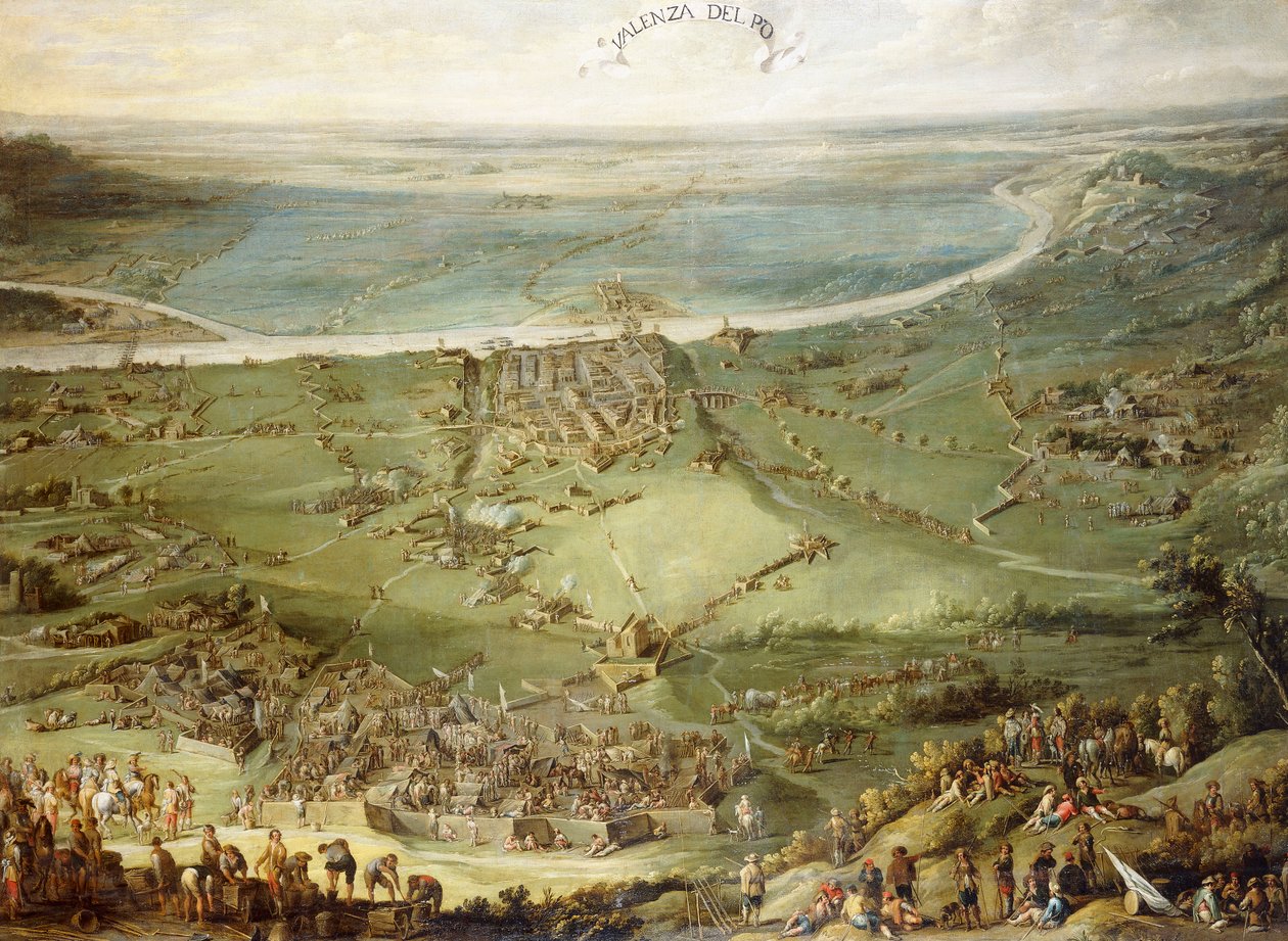 Las tropas españolas e imperiales derrotadas por Francia y Saboya en Valenza Po de Peeter Snayers