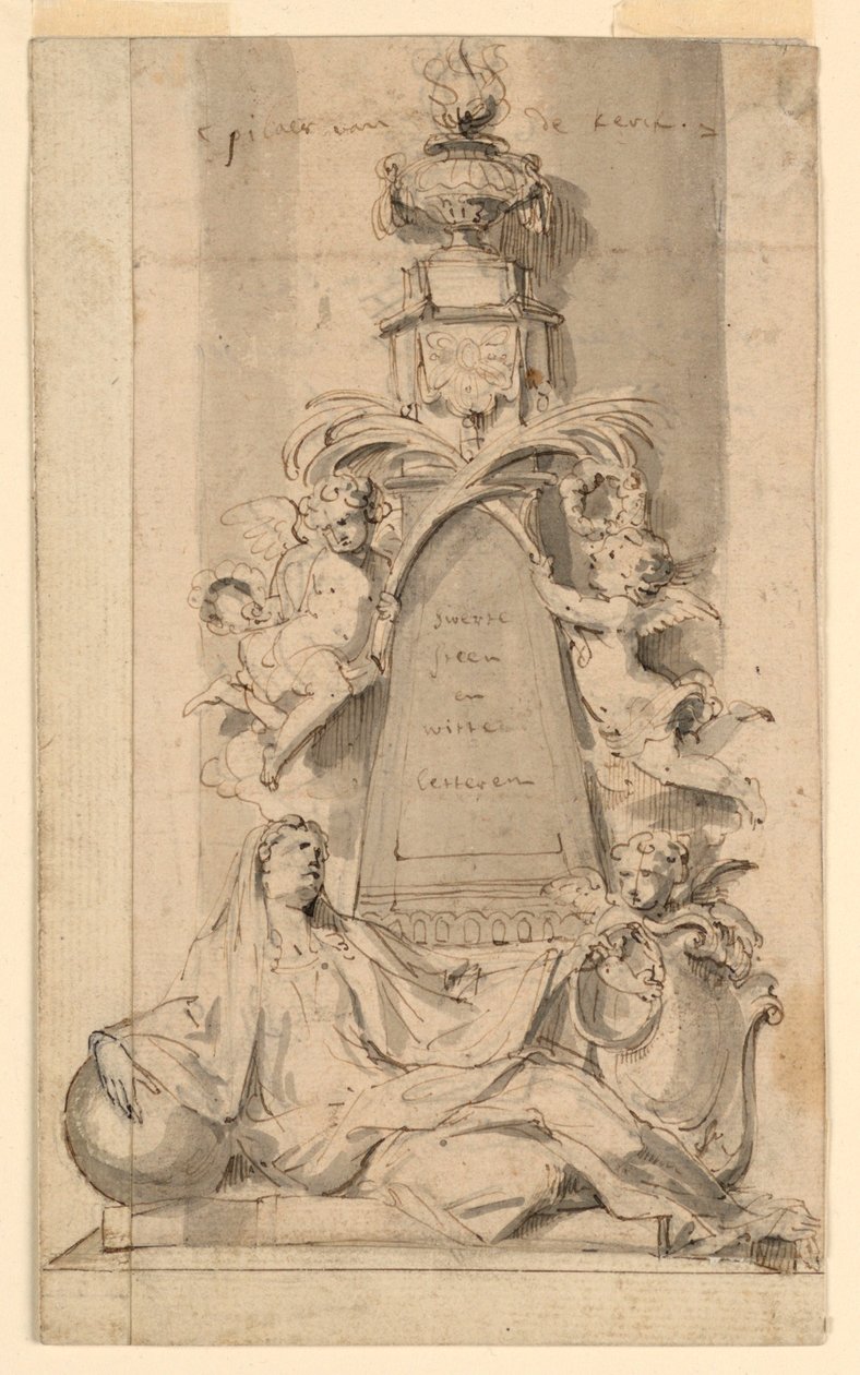 Diseño para el Monumento de van der Cammen-Henriques en la Iglesia de San Gumarus, Lier de Peeter Verbrugghen II