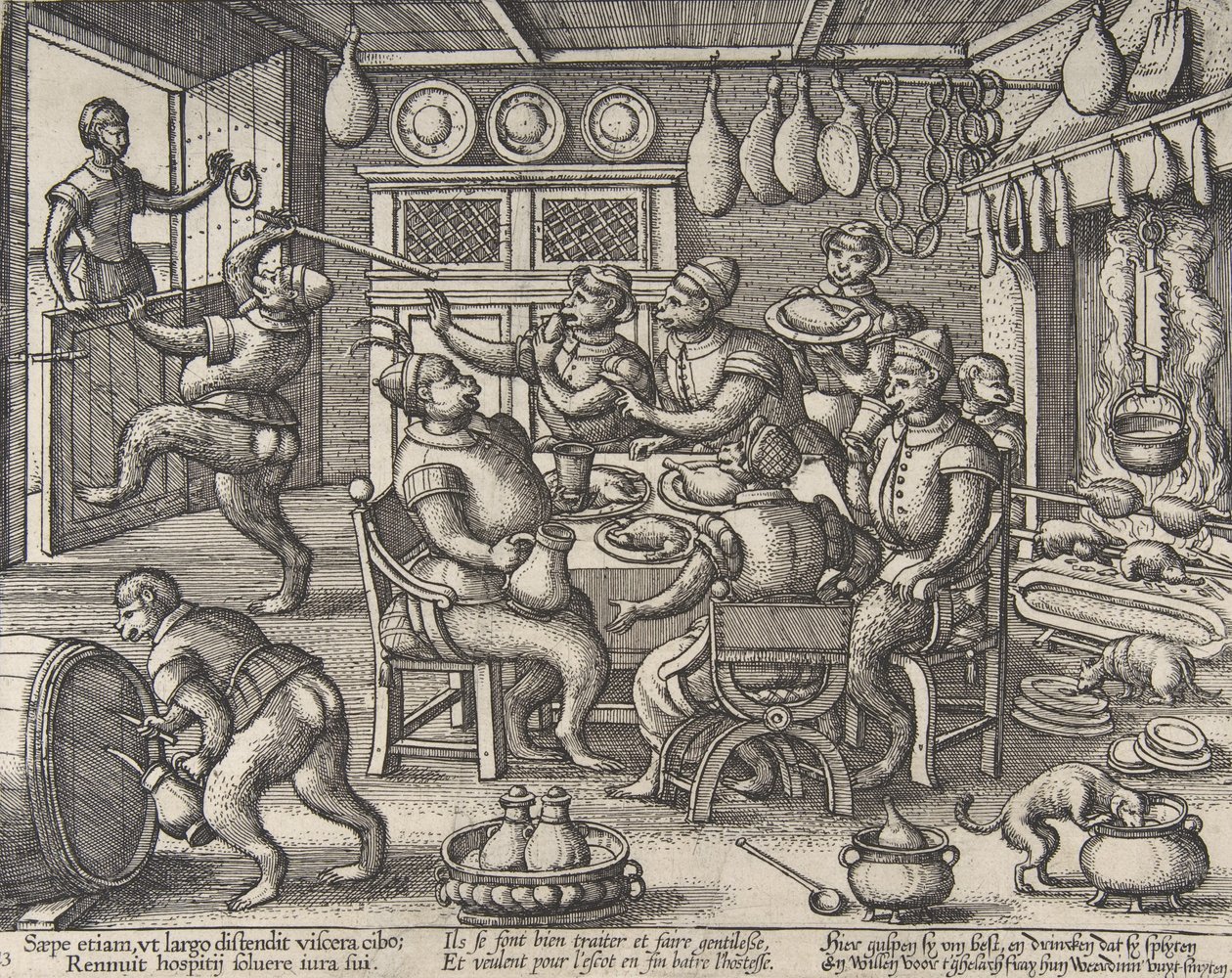 La cocina gorda, de la serie Monos de Peeter van der Borcht