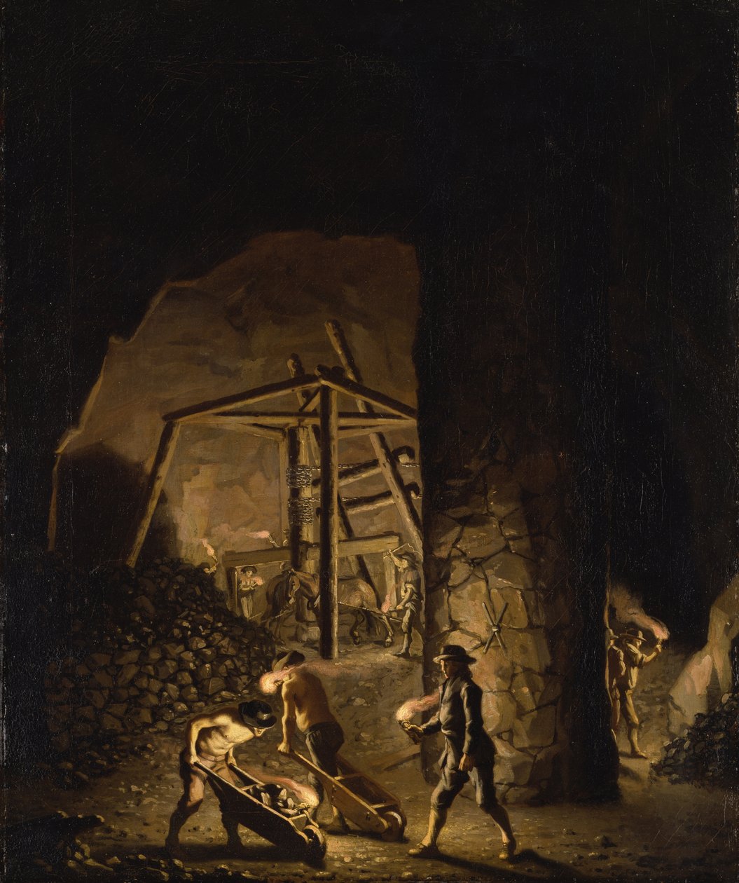 Galería en la Mina de Cobre de Falun de Pehr Hilleström