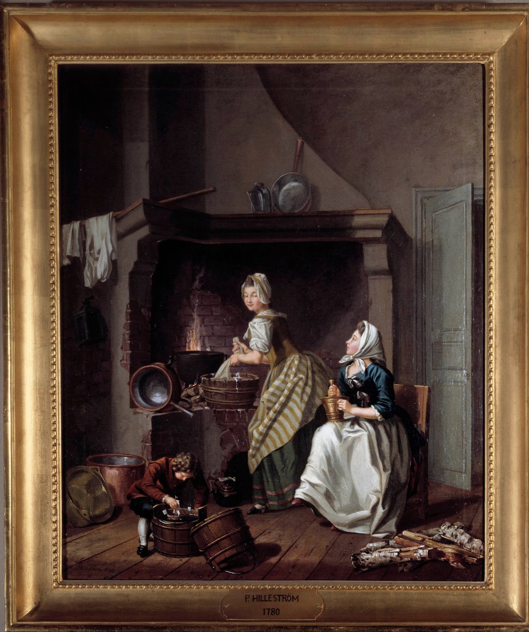 Mujeres en la cocina de Pehr Hilleström