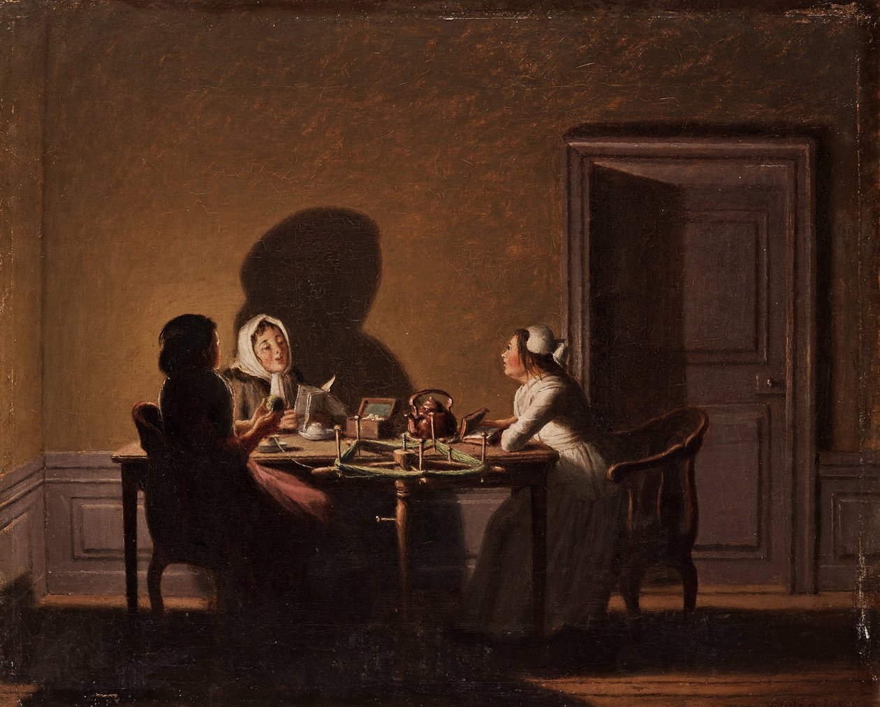 Lectura a la luz de las velas de Pehr Hilleström