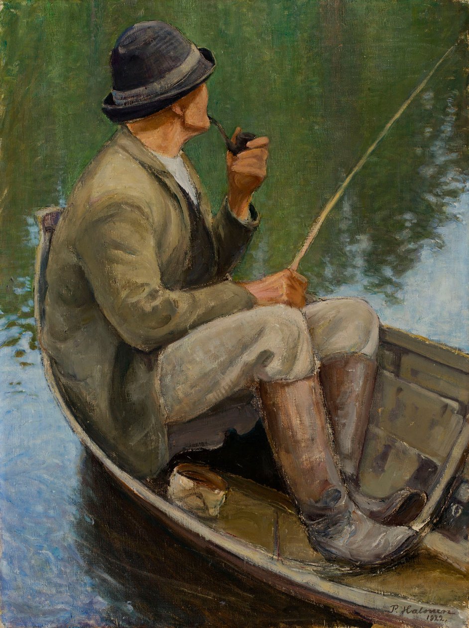 Un hombre pescando de Pekka Halonen