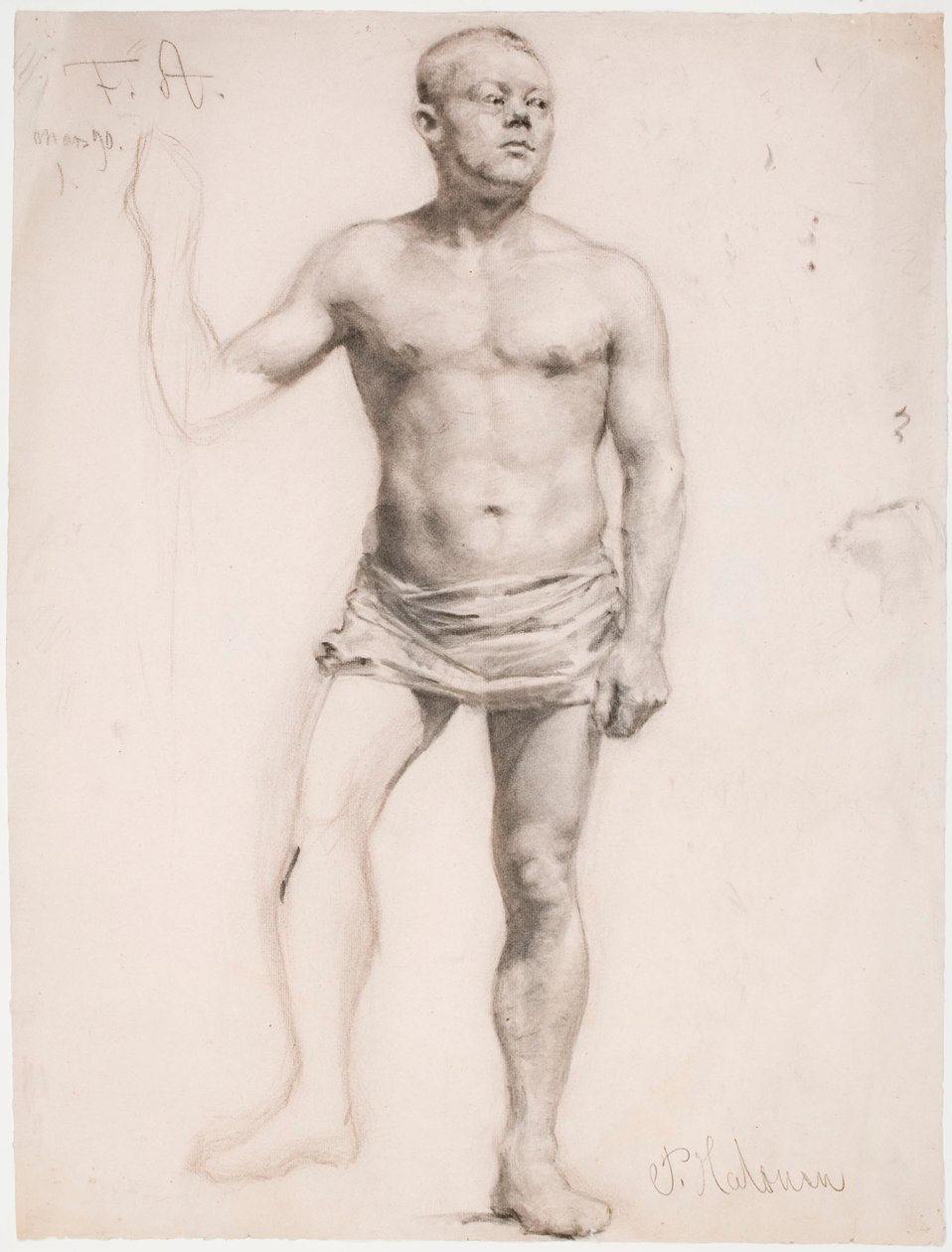 Modelo masculino desnudo de Pekka Halonen