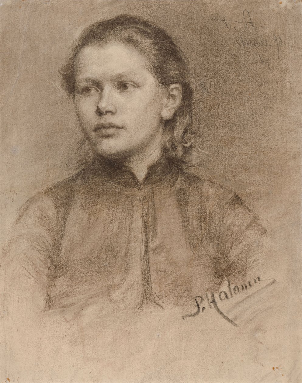 Retrato de una joven de Pekka Halonen