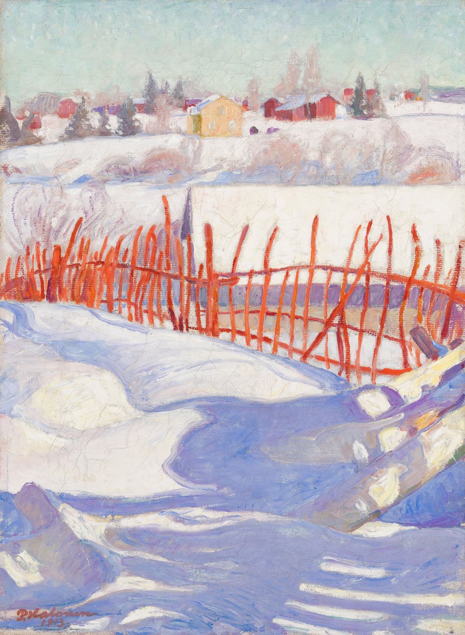 Un pueblo en invierno de Pekka Halonen