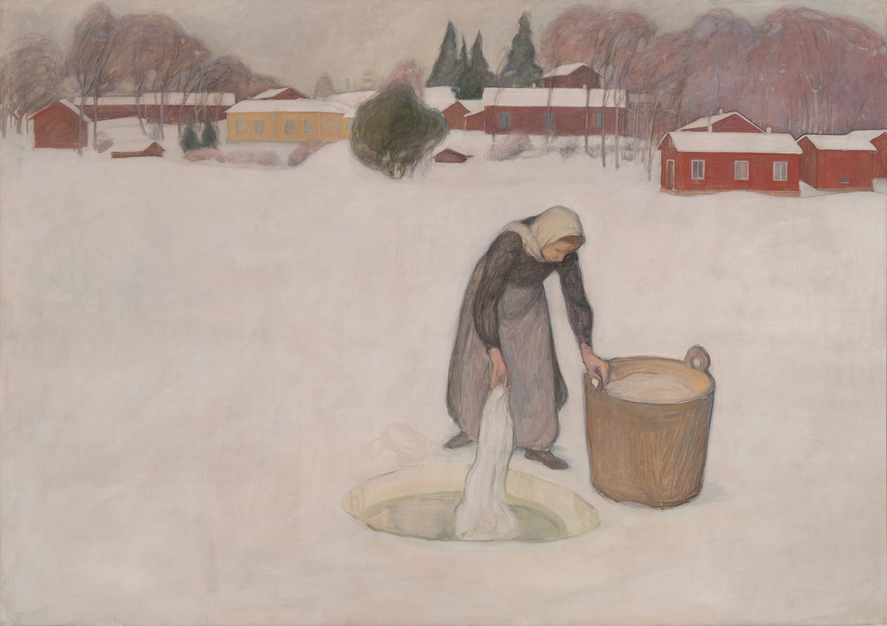 Lavando sobre el hielo de Pekka Halonen