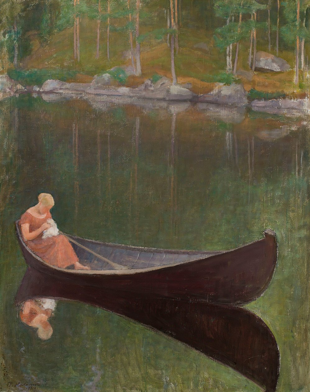 Mujer en un Barco de Pekka Halonen
