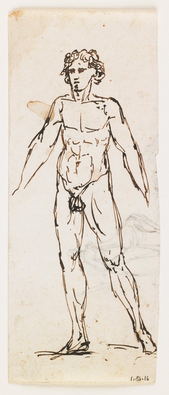 Hombre desnudo de pie de Pelagio Palagi