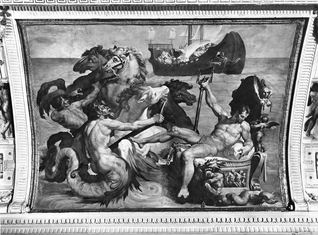 Neptuno y el barco de Ulises, 1554 de Pellegrino Tibaldi