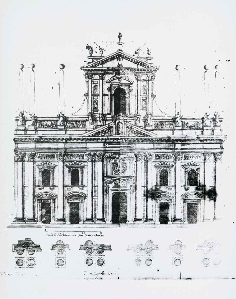 Diseño para la fachada de la catedral de Milán de Pellegrino Tibaldi