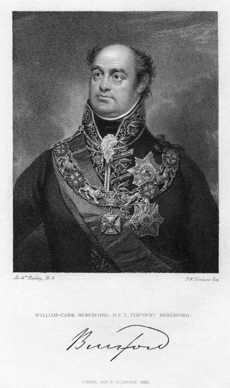 William Beresford, primer vizconde Beresford, soldado y político británico, 1830 de Peltro William Tomkins