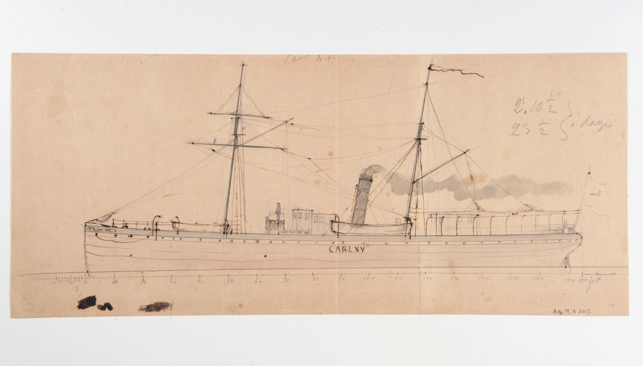 El barco de vapor CARL XV de Per Wilhelm Cedergren