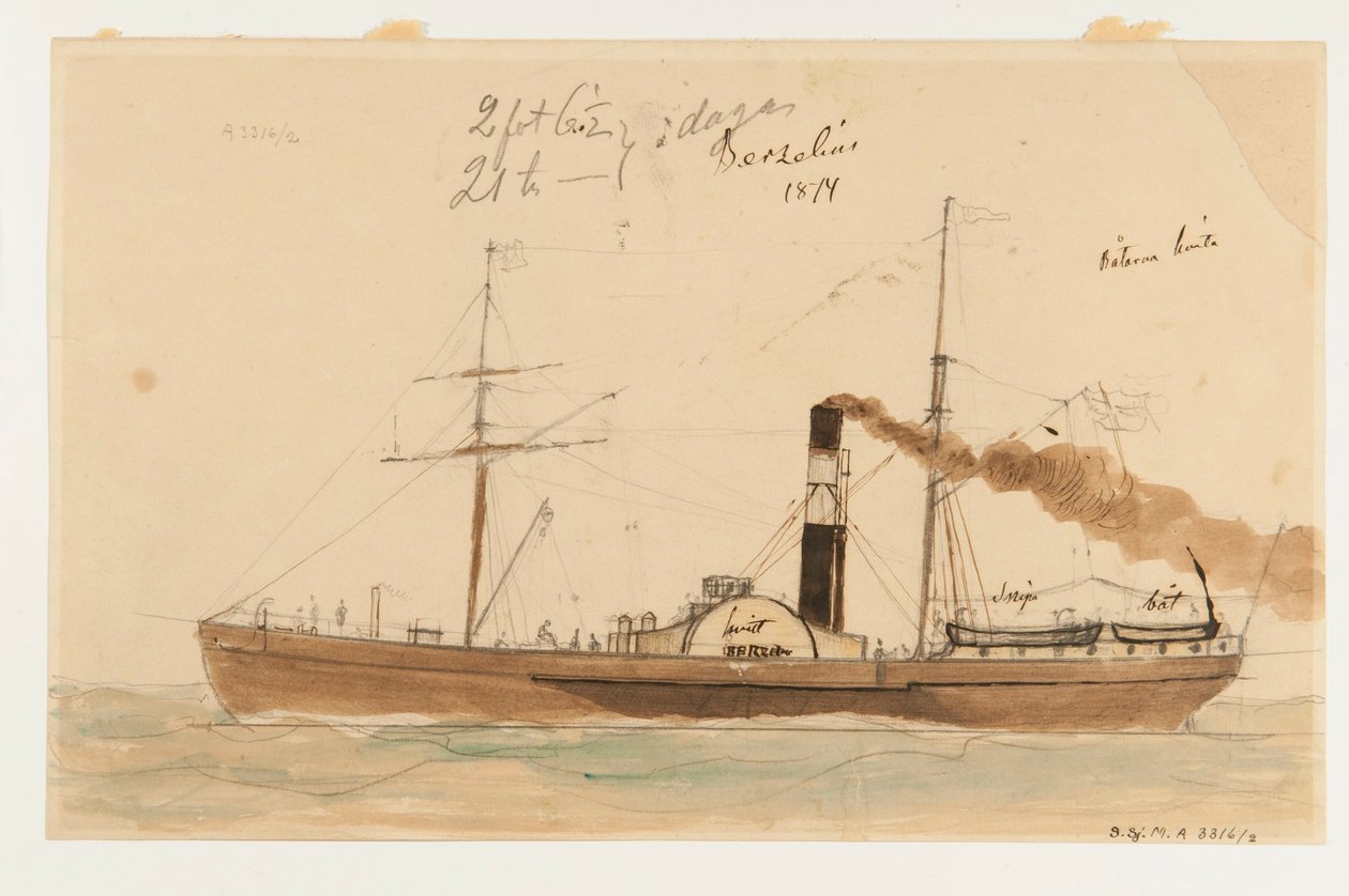 El barco de vapor BERZELIUS de Per Wilhelm Cedergren