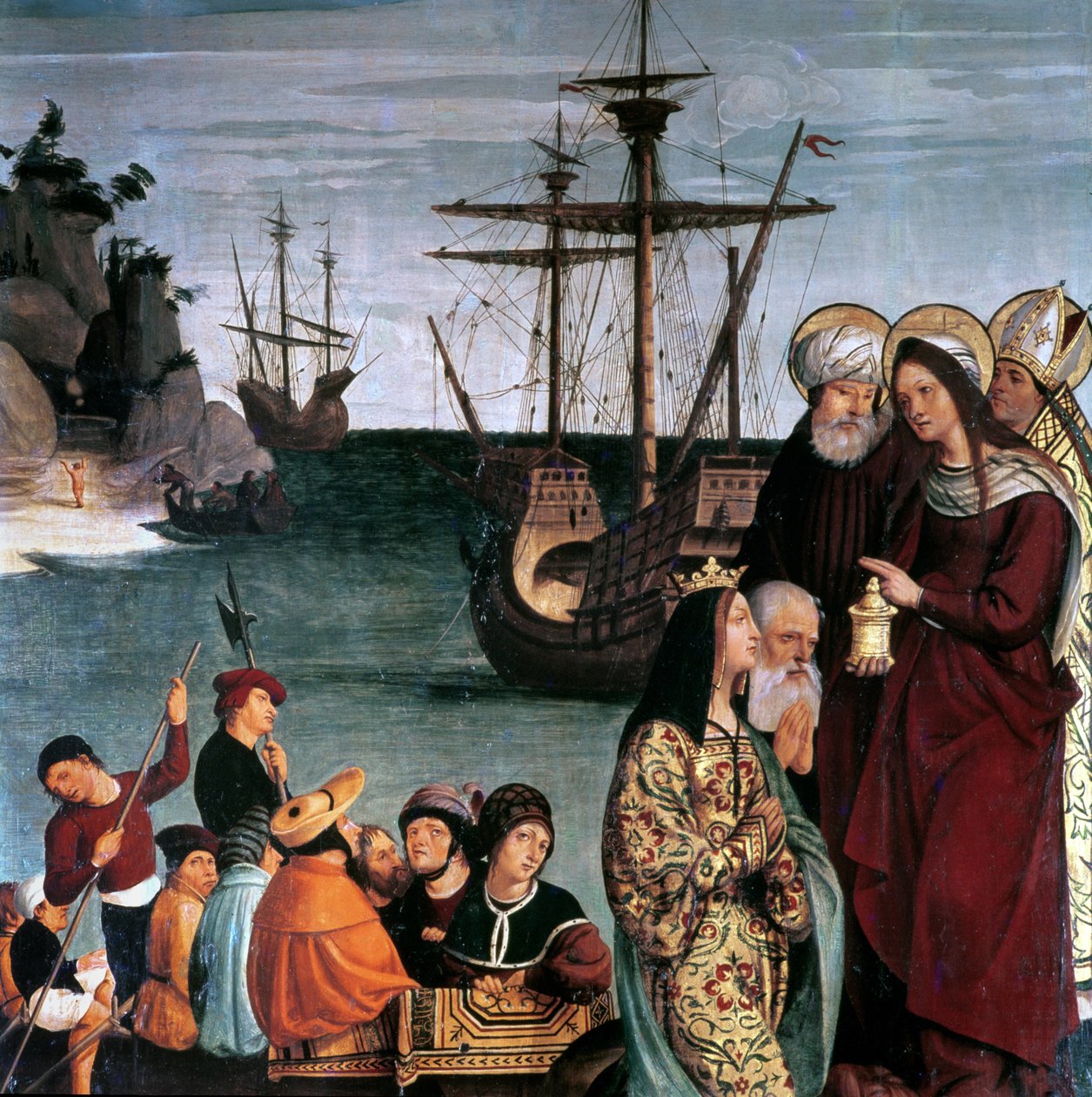 María Magdalena abordando un barco, del retablo de Santa Magdalena de Pera Matas