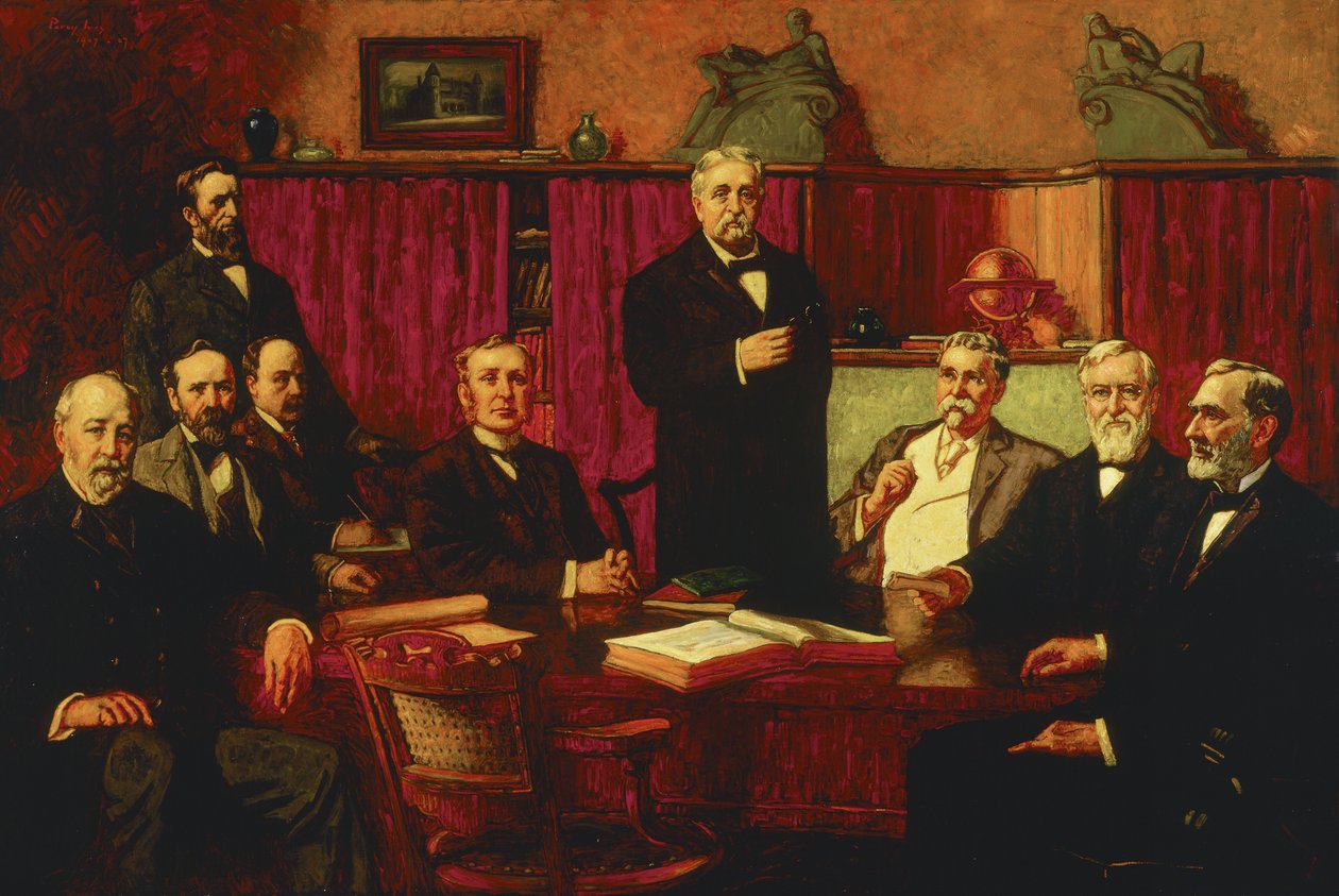 Primer Consejo de Administración del Museo de Arte de Detroit de Percy Ives