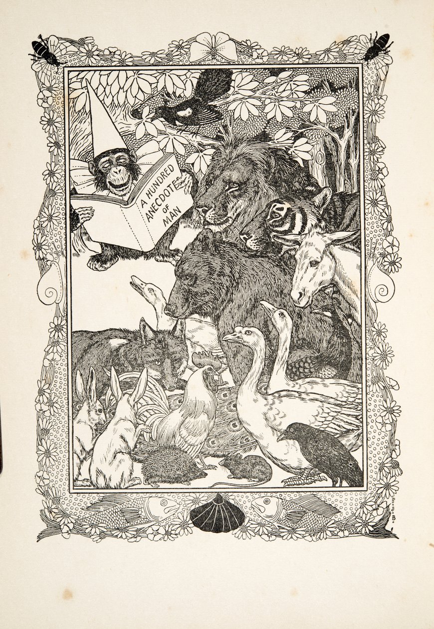 Frontispicio, de Cien anécdotas de animales, pub. 1924 de Percy J. Billingshurst