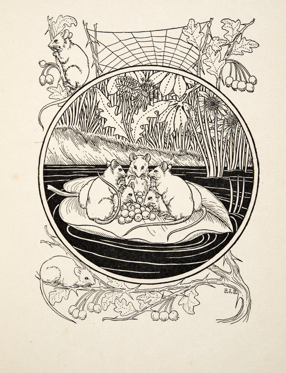 Ratones como navegantes, de Cien anécdotas de animales, pub. 1924 de Percy J. Billingshurst