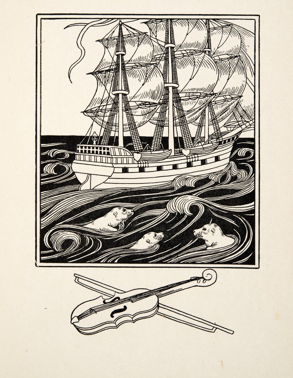 Focas Musicales, de Cien Anécdotas de Animales, pub. 1924 de Percy J. Billingshurst