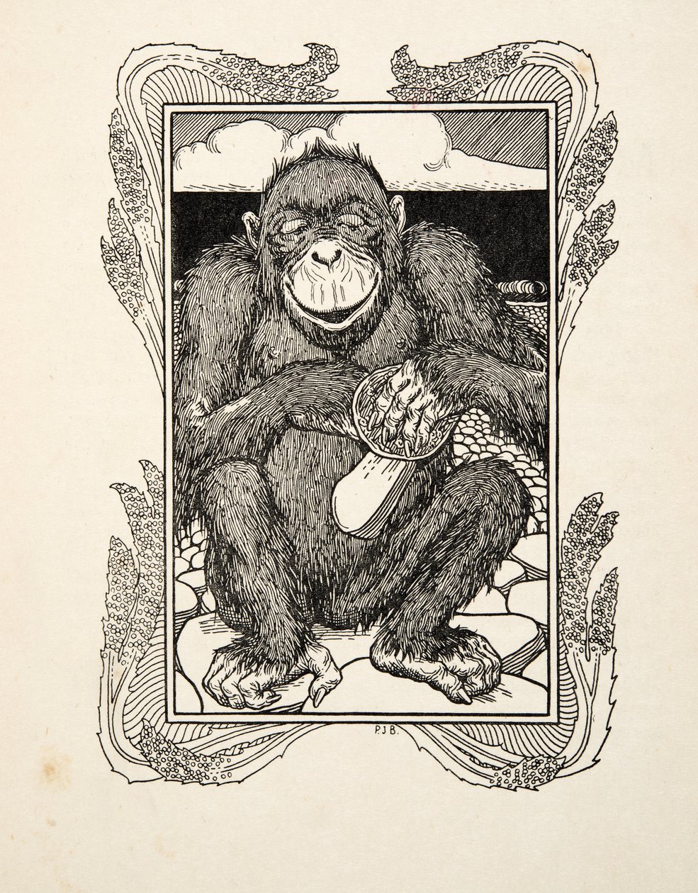 Apertura de ostras, de Cien anécdotas de animales, pub. 1924 de Percy J. Billingshurst