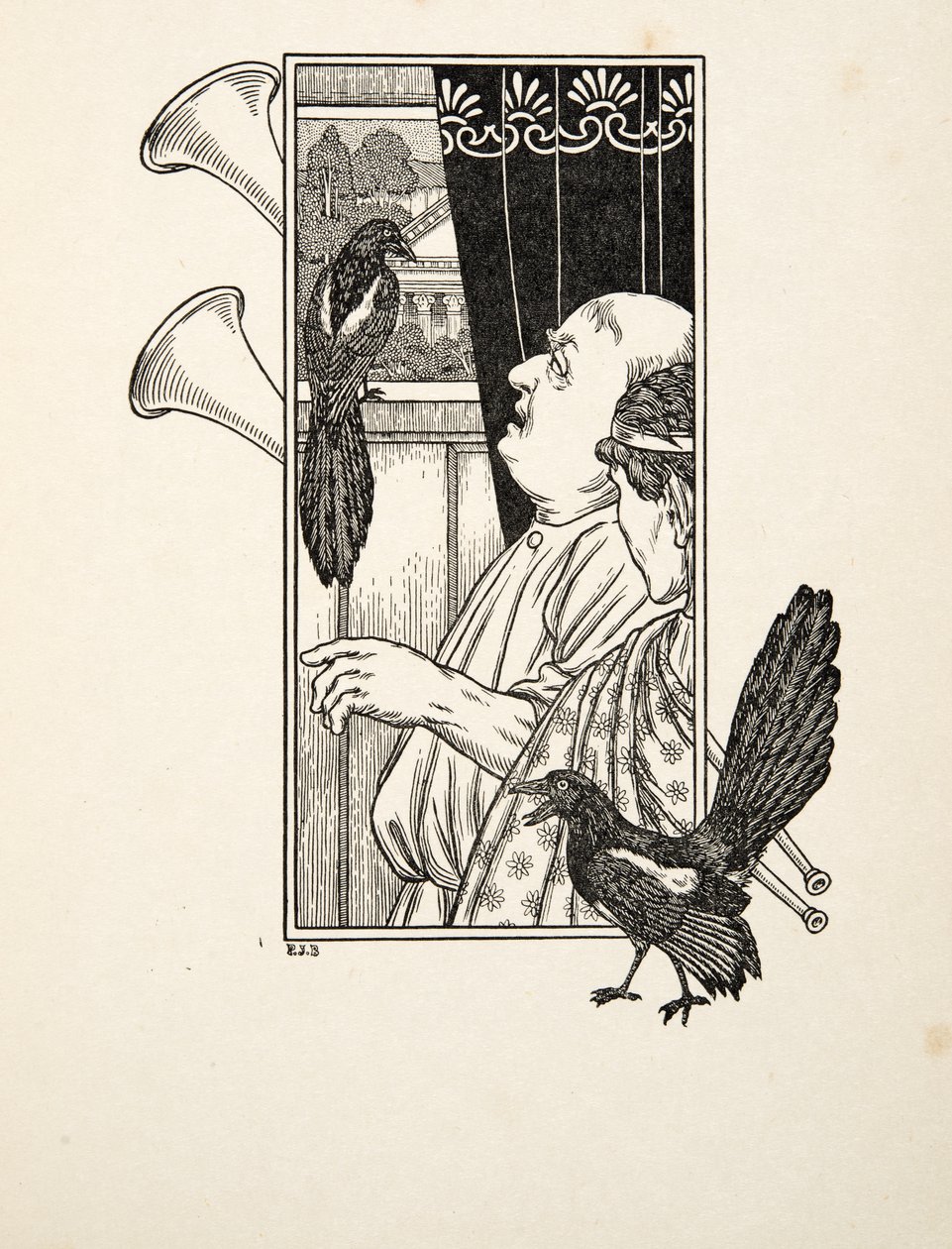 Estudiando, de Cien anécdotas de animales, pub. 1924 de Percy J. Billingshurst