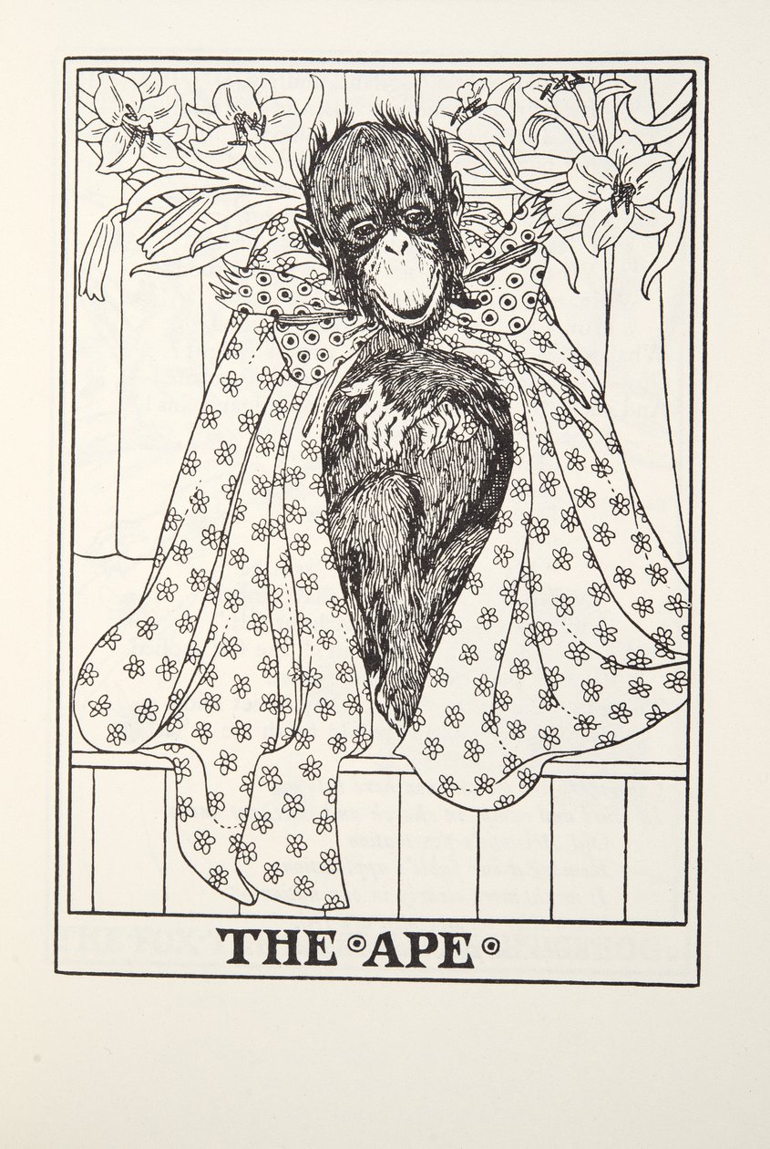 El Mono, de las Fábulas de Fontaine, pub. 1905 de Percy J. Billingshurst
