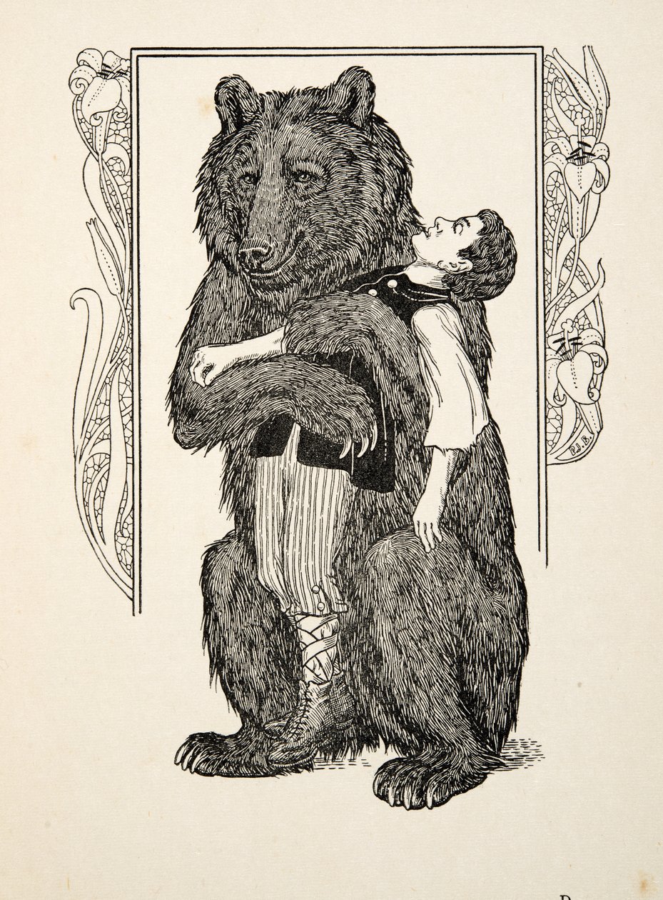 El oso y el niño, de Cien anécdotas de animales, pub. 1924 de Percy J. Billingshurst