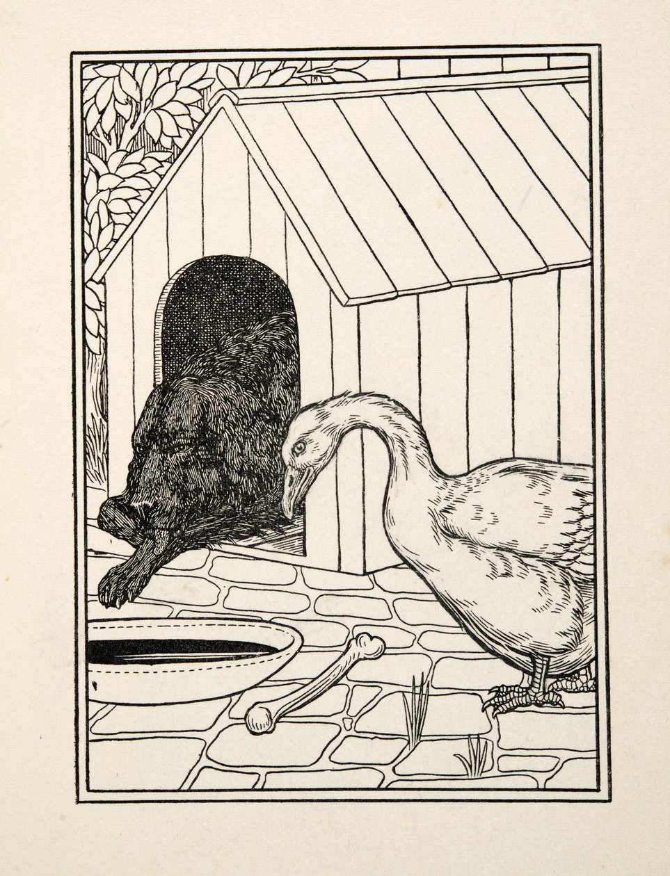 El perro y el ganso, de Cien anécdotas de animales, pub. 1924 de Percy J. Billingshurst