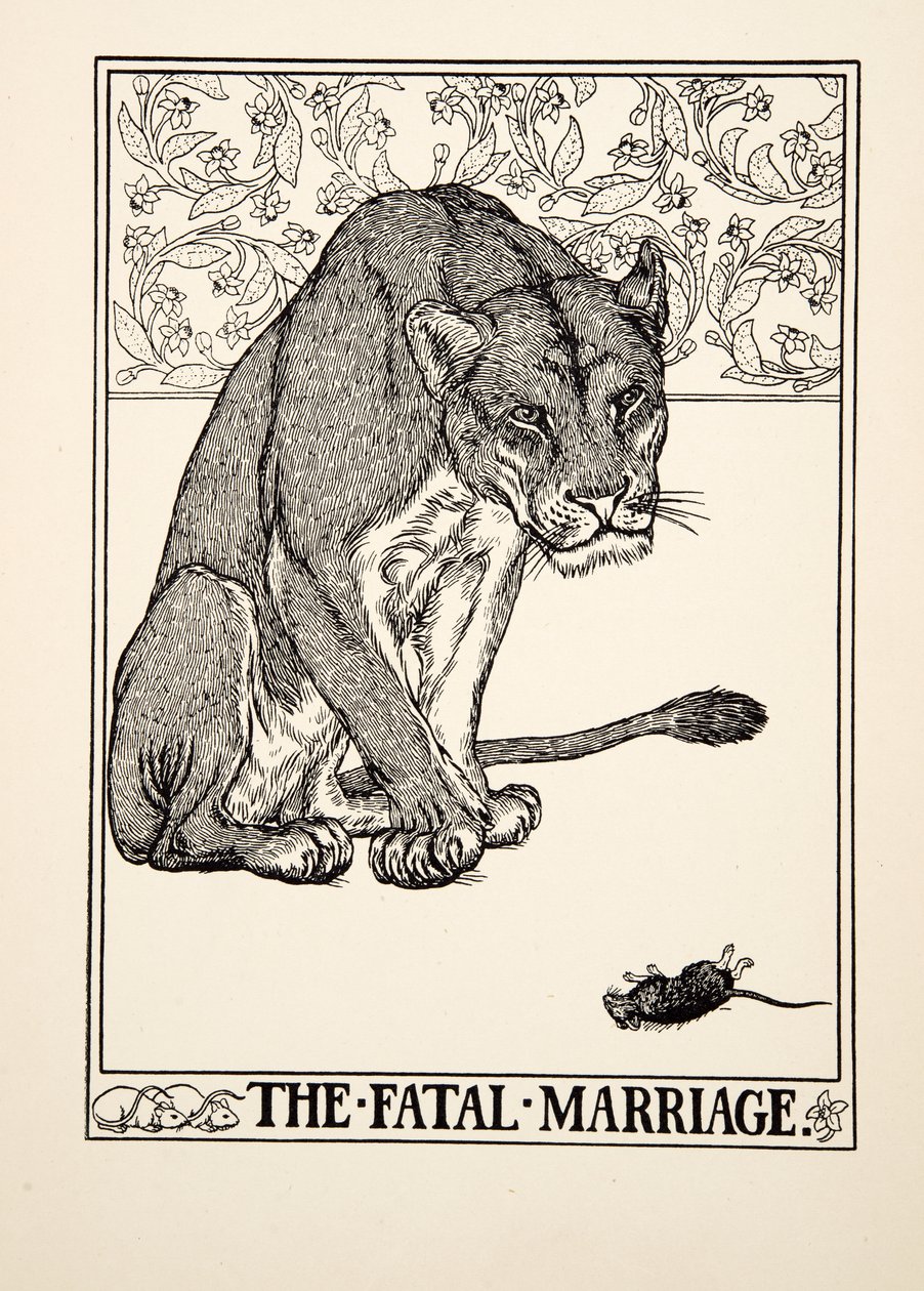 El Matrimonio Fatal, de Cien Fábulas de Esopo, pub.1903 de Percy J. Billingshurst