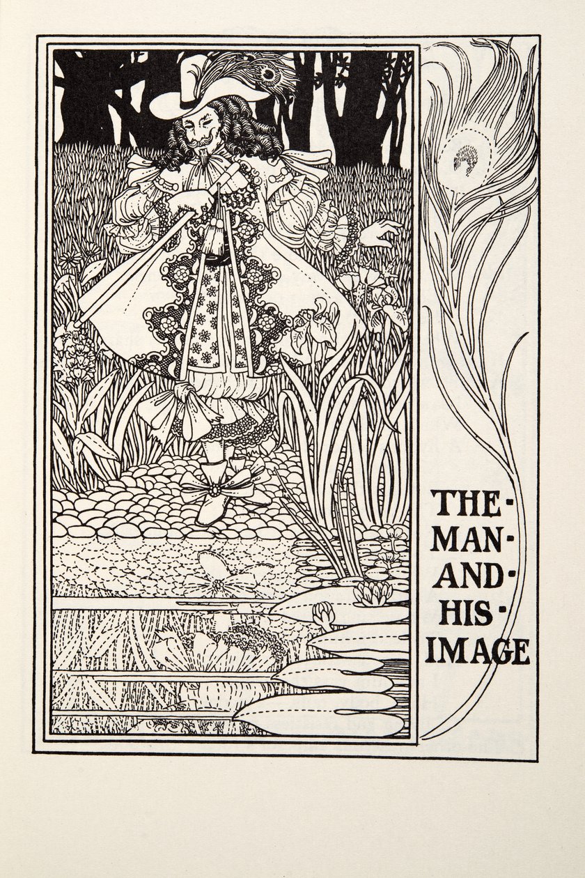 El Hombre y su Imagen, de las Fábulas de Fontaine, pub. 1905 de Percy J. Billingshurst