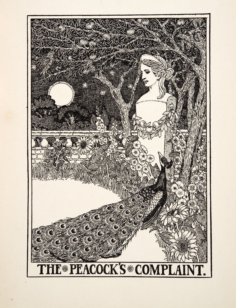 La queja del pavo real, de Cien fábulas de Esopo, pub.1903 de Percy J. Billingshurst