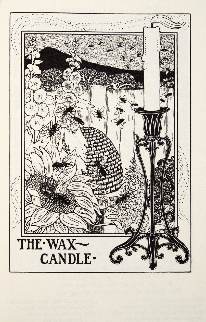La vela de cera, de Fábulas de Fontaine, pub. 1905 de Percy J. Billingshurst
