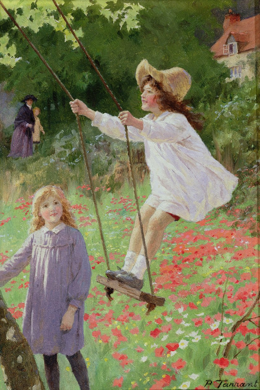El columpio (óleo sobre tabla) de Percy Tarrant
