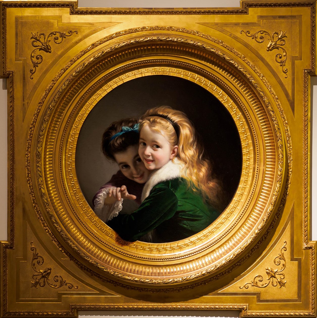 Dos niñas riendo de Pere Borell del Caso