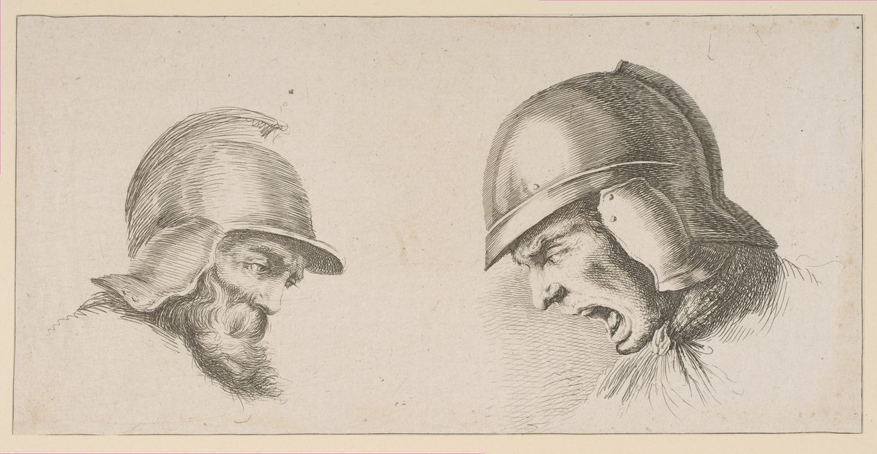 Dos cabezas de viejos soldados, después de 1641 de Peregrine Lovell
