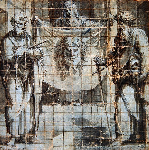 Santa Verónica con SS. Pedro y Pablo de Perino del Vaga