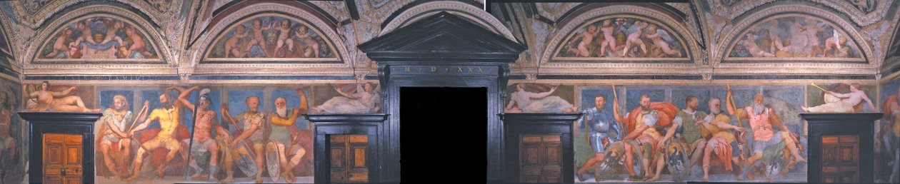 Logia de los Héroes (detalle). Villa del Príncipe, ca 1530 de Perino del Vaga