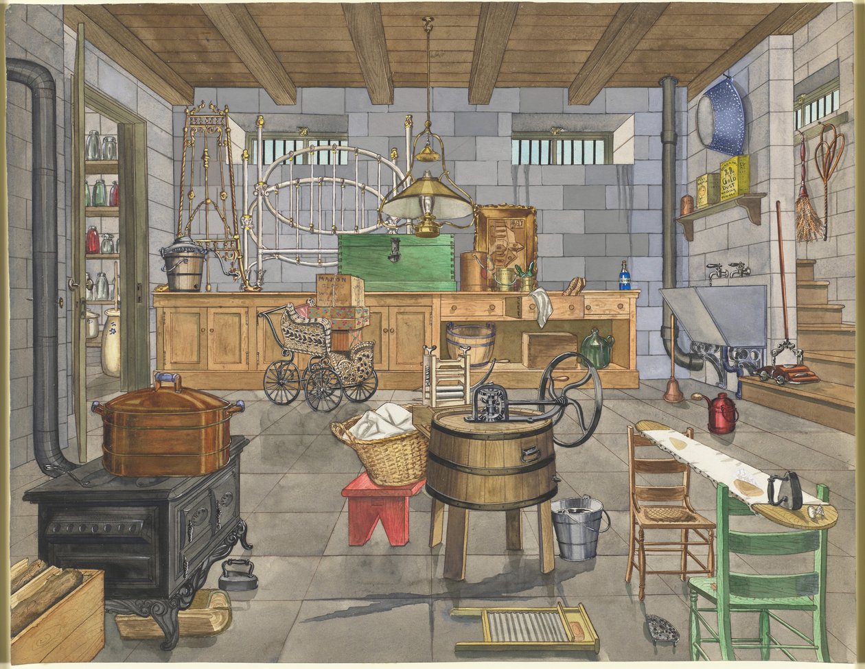 Sótano de casa urbana, 1910 de Perkins Harnly