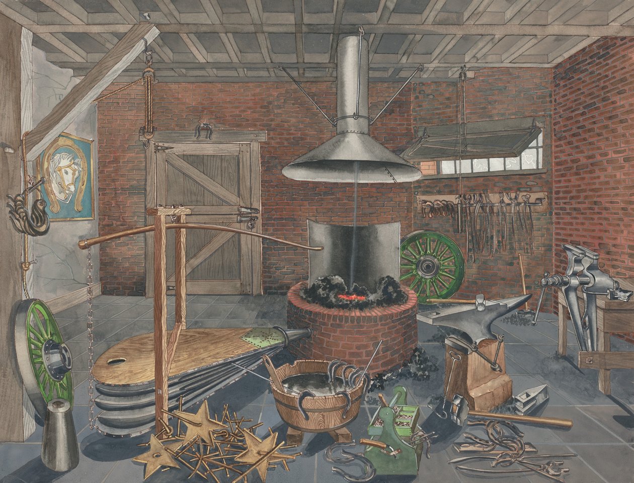 Taller de herrero, 1935-1942 de Perkins Harnly