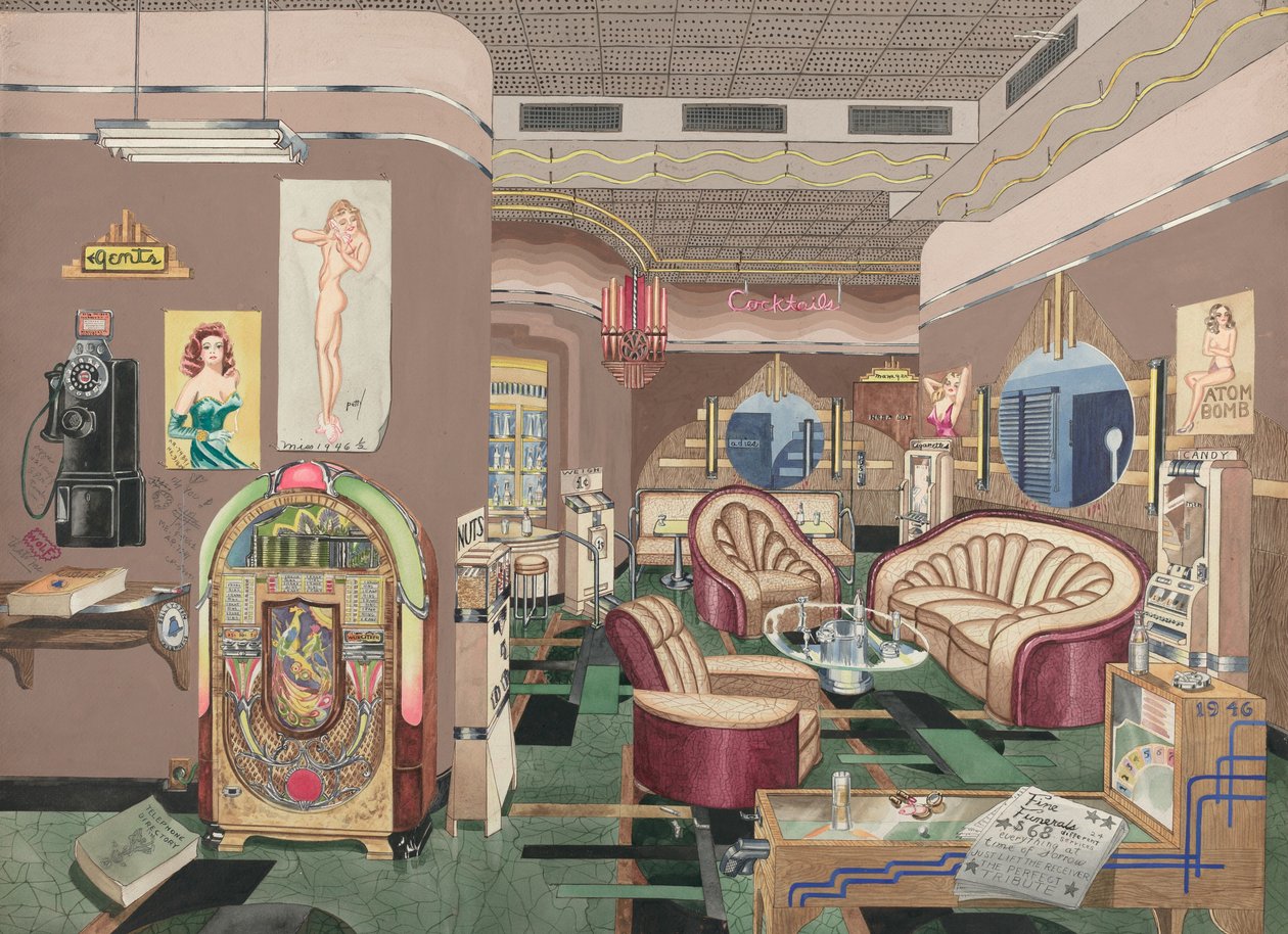 Salón de Cócteles, 1946, 1935-1942 de Perkins Harnly