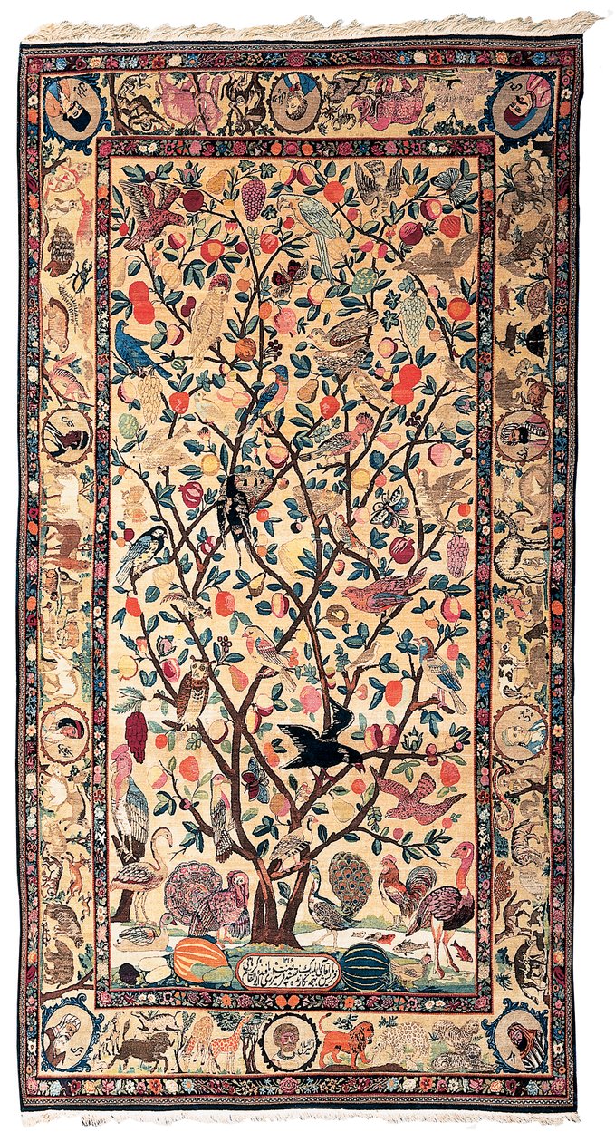 Una fina alfombra de Kirman de Persian School