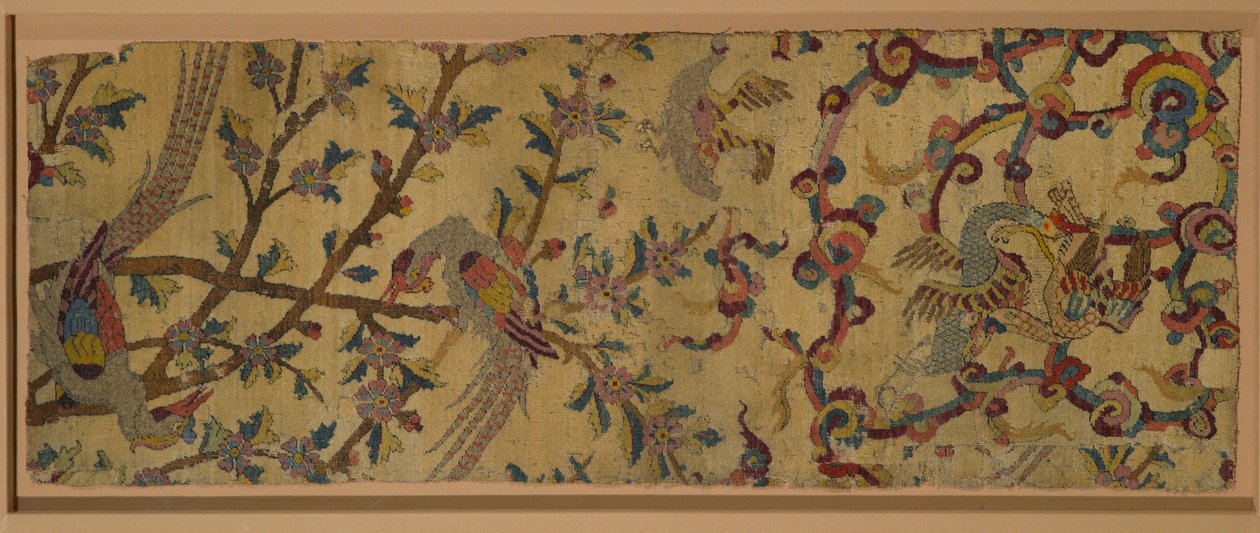 Fragmento de alfombra de ángel de Persian School