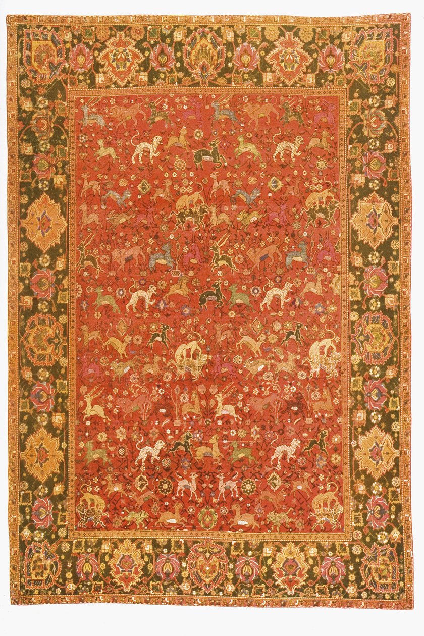Alfombra de animales, de Isfahan de Persian School