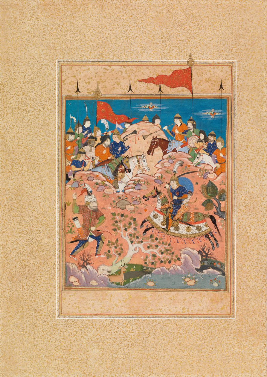 Escena de batalla de Persian School