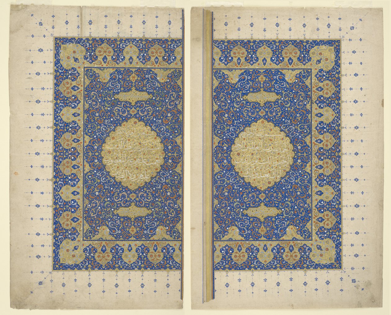 Portada doble de un Corán, c.1550 de Persian School