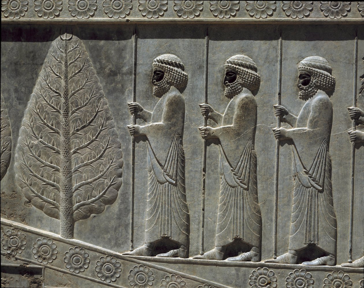 Guardias de Susa. Relieves de la escalera oriental de la Apadana de Persian School