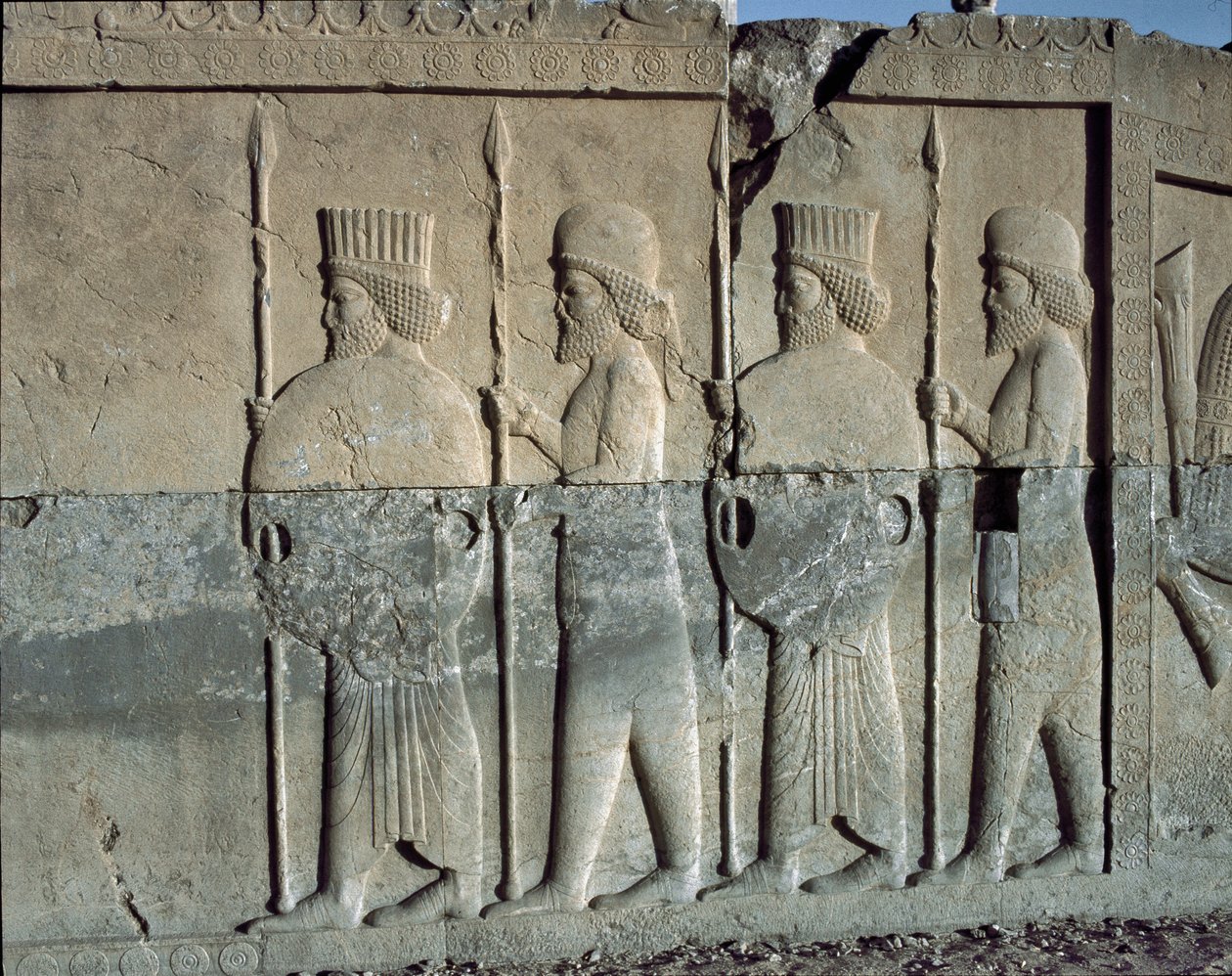 Guardia imperial. Relieves de la escalera oriental de la Apadana, siglo VI a.C. de Persian School
